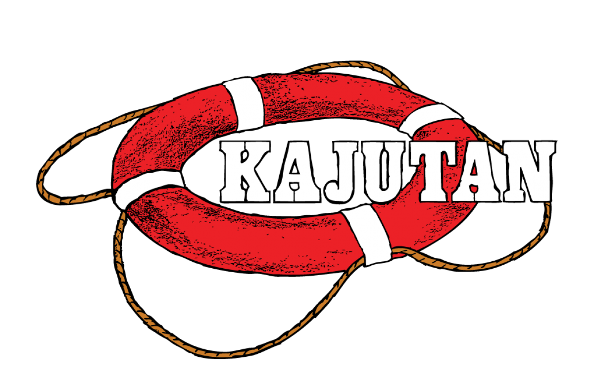 Kajutans logo. Teckning av en livboj