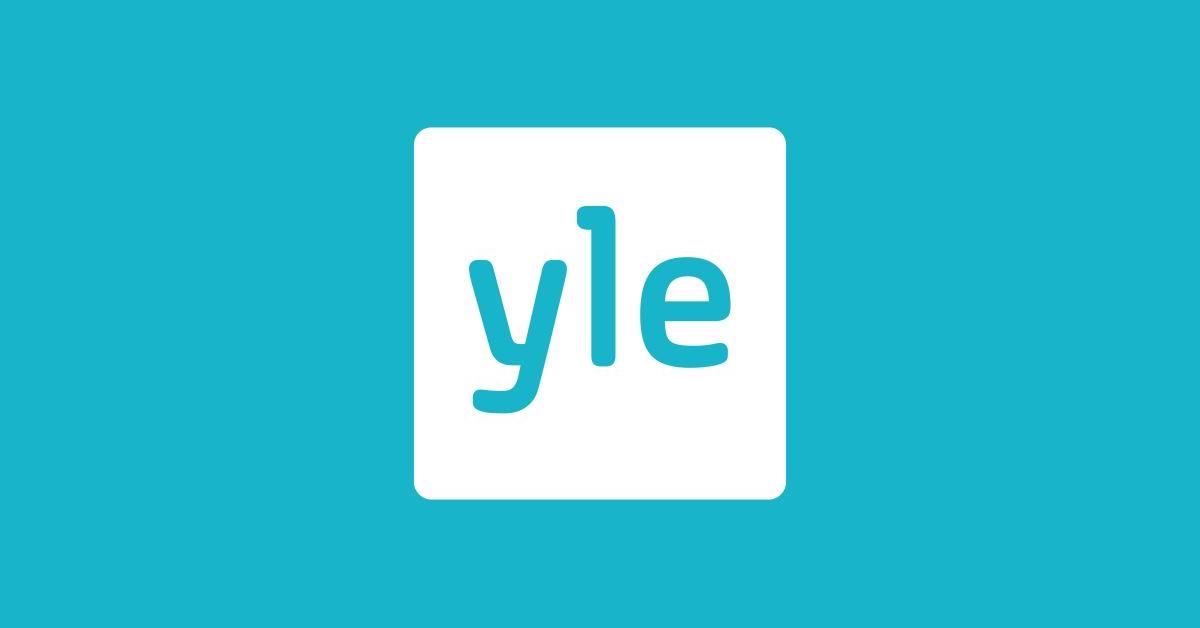 Bild på YLE:s logga med turkos bakgrund, vit kvadrat och turkos text "yle".