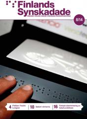 Finlands Synskadade nummer 8, bild på punktskriftsmärkning på Idrottsmuseet